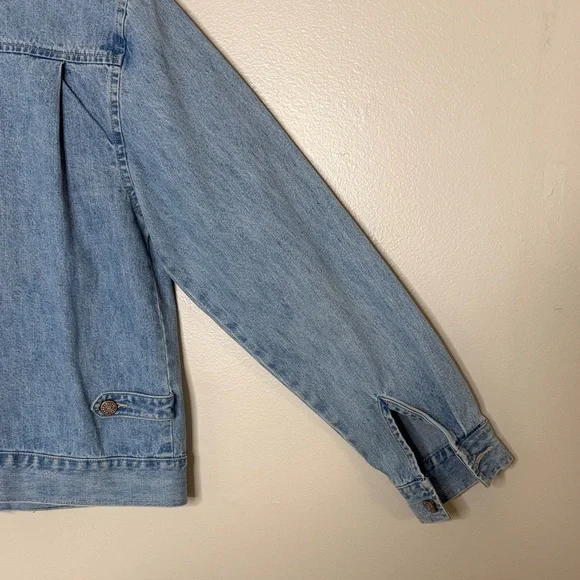Bill Blass Light Blue Jean Jacket 100% Cotton Size M - Picture 13 of 16